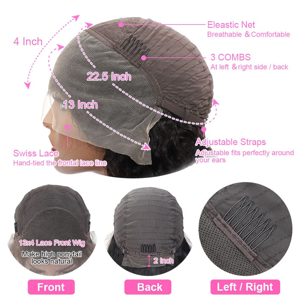 30 Inch Honey Blonde HD Lace Front Wigs Human Hair, 180% Density, 4/27 Color, Body Wave, Pre Plucked, Adjustable Strap Cap, Wavy, Thick, Tangle Free, Natural, WIG