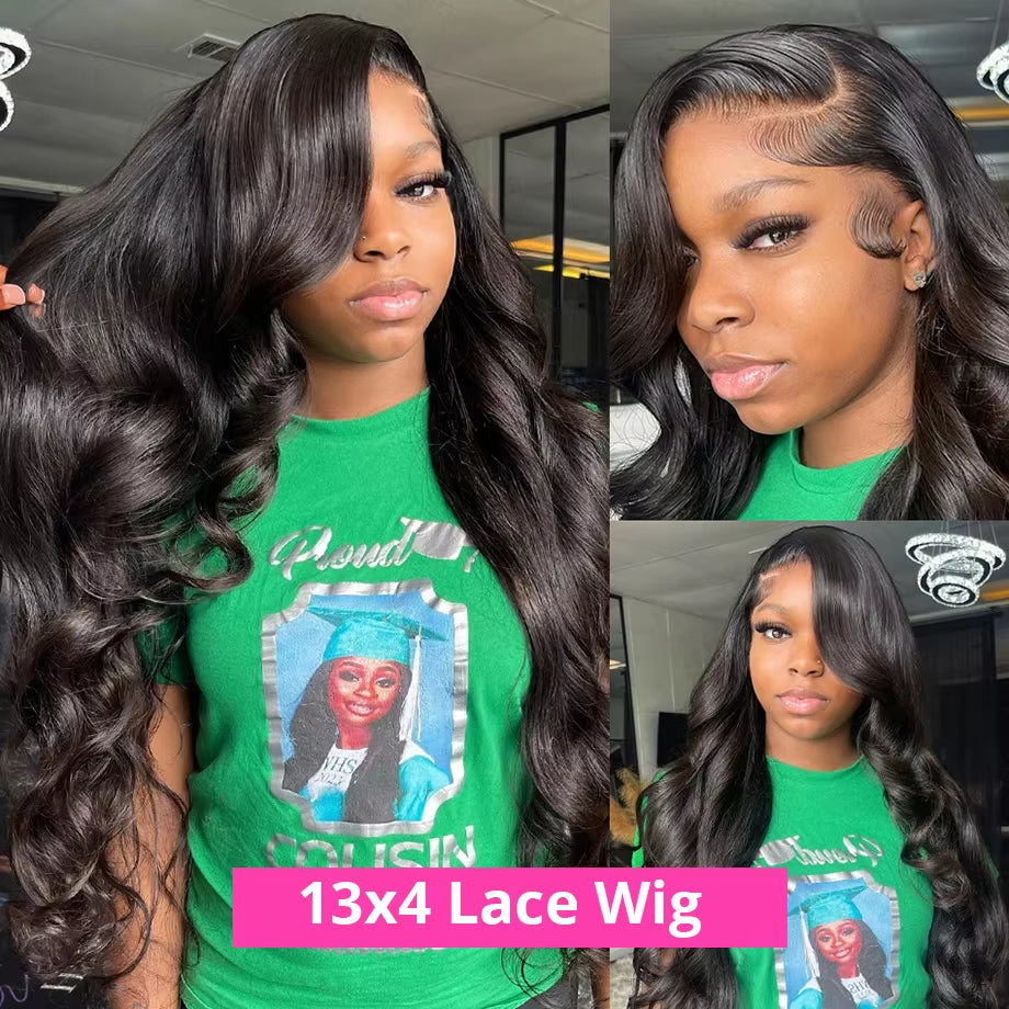 40 Inch Body Wave 13X6 Hd Lace Frontal Wig Human Hair 360 Brazilian Pre Plucked Lace for Women 13X4 Lace Front Wigs 250 Density