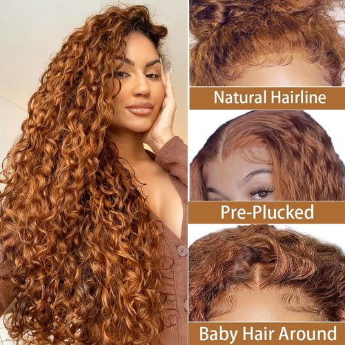 20 Inch Brown Wig Human Hair 5X5 Deep Wave Lace Front Wigs Human Hair Pre Plucked HD Transparent Lace Frontal Wigs for Black Women 30 Colored Wig