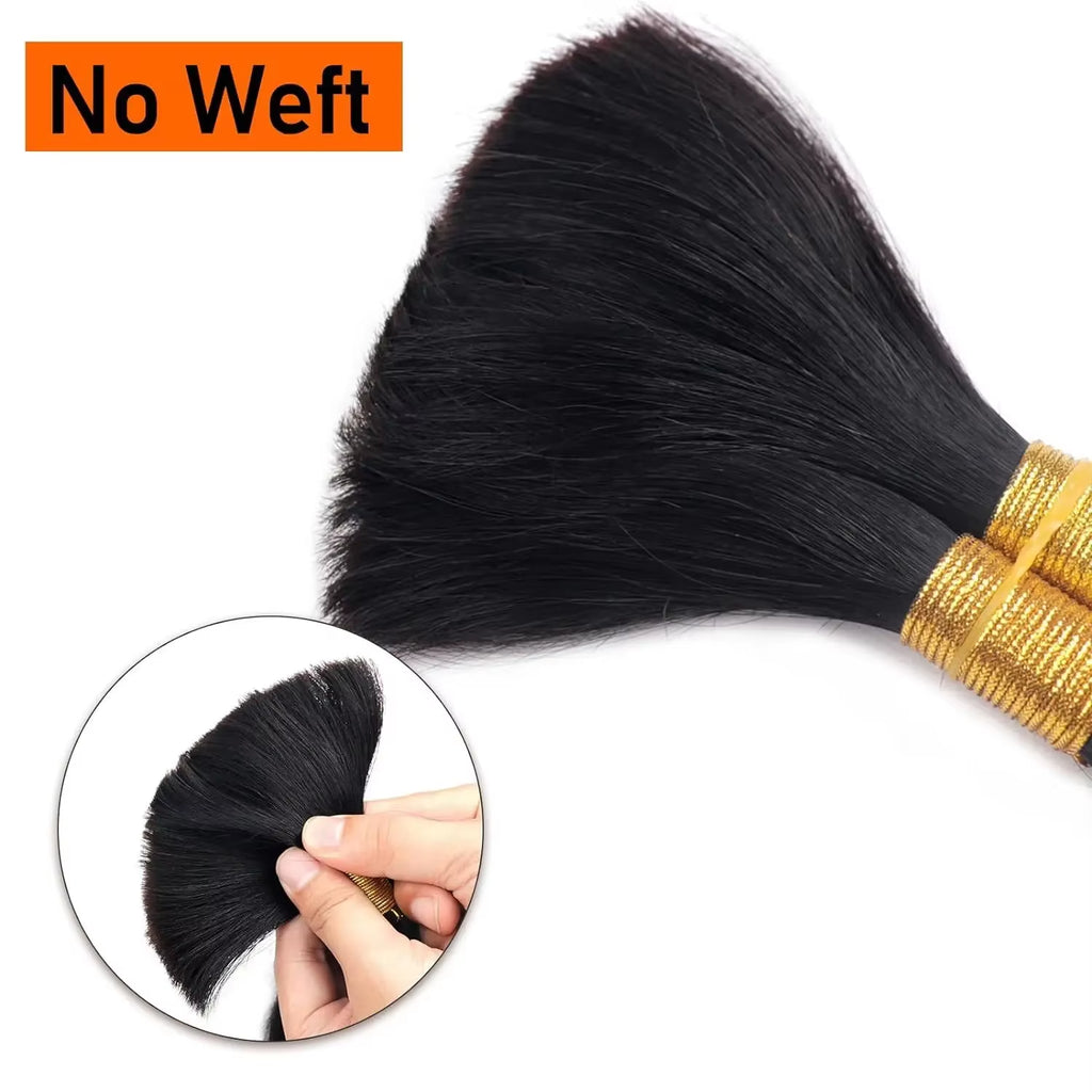 Body Wave 100% Human Hair Bulk No Weft Human Hair for Braid Unprocessed Brazilian Human Hair Virgin Hair Natura Black