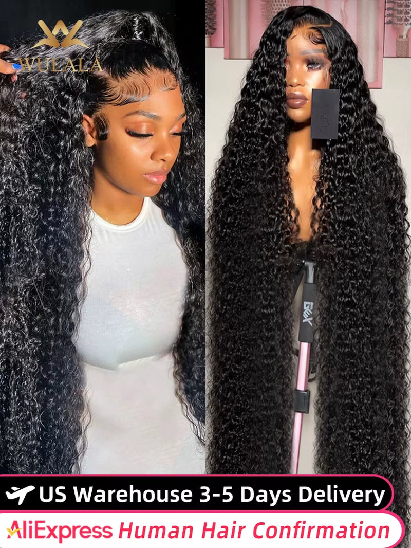 250 Density Deep Wave Lace Frontal Wig 13X4 13X6 360 Hd Curly Human Hair Lace Front Wigs for Women Water Wave Pre Plucked Lace