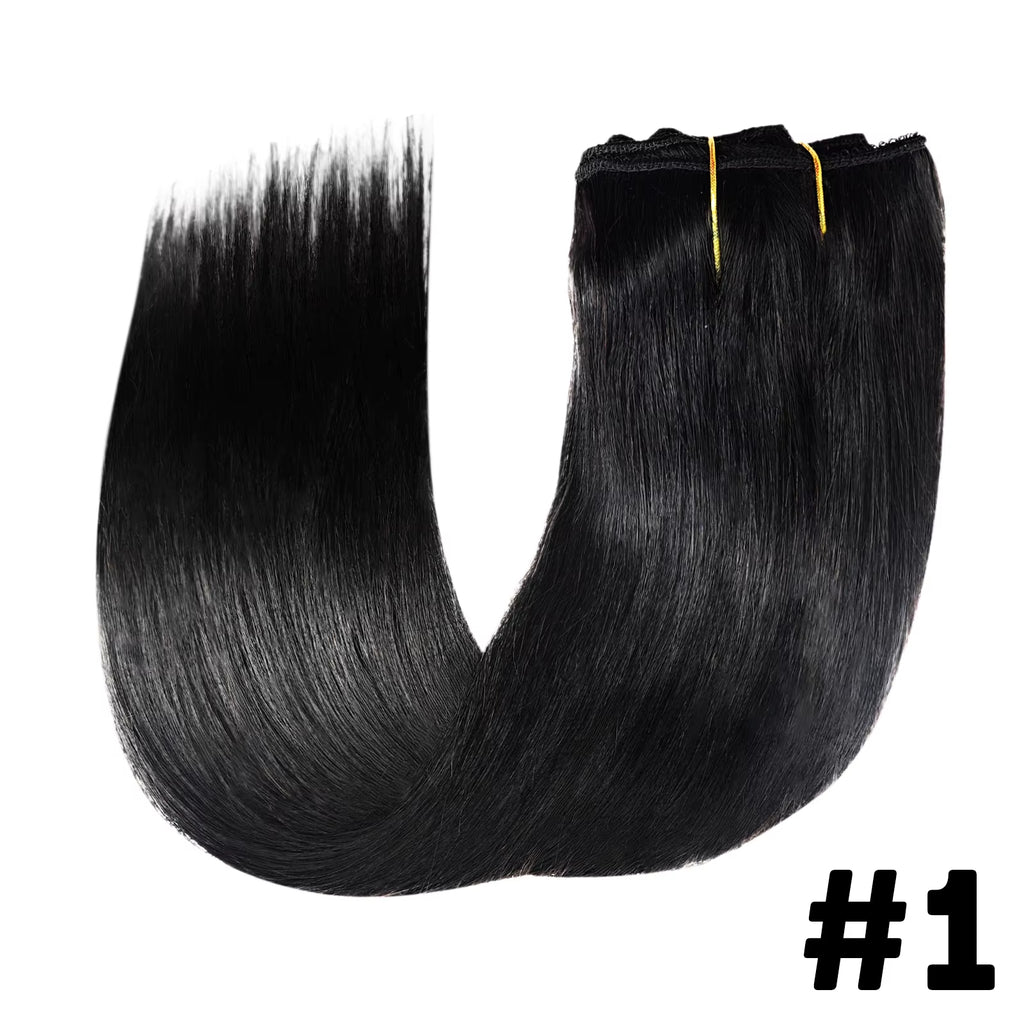Straight Clip Ins Human Hair Extensions Clip in 100 Human Hair Extensions Hair Full Head Human Hair Clip Ins Hair Natural Color